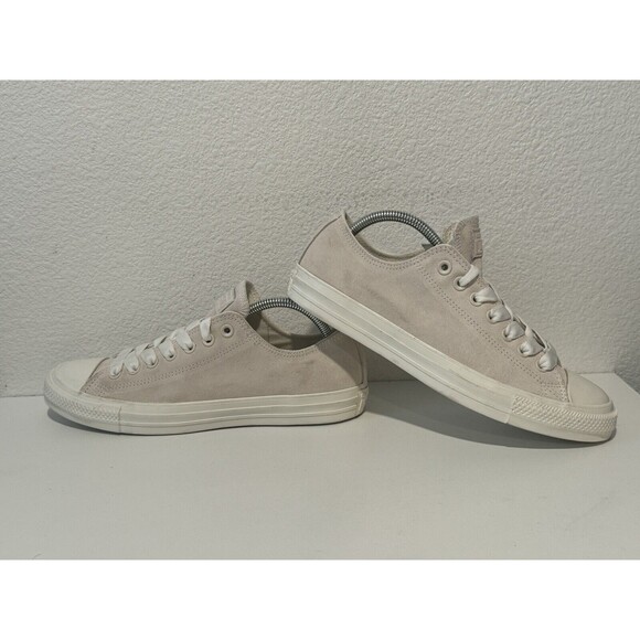 Converse Chuck Taylor All-Star Low Top Beige Suede Mens Sz 8 Womens 10 NEW - Picture 7 of 13
